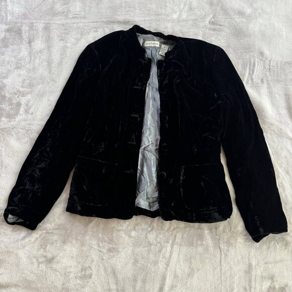 Ann Taylor Black Velvet Jacket - Rayon Blend - Picture 4 of 5